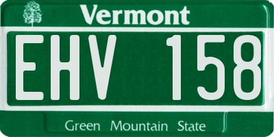 VT license plate EHV158