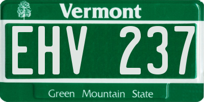 VT license plate EHV237