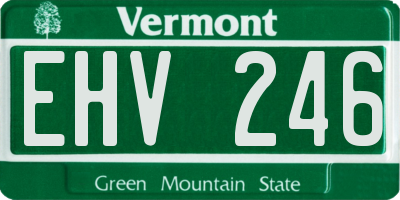 VT license plate EHV246