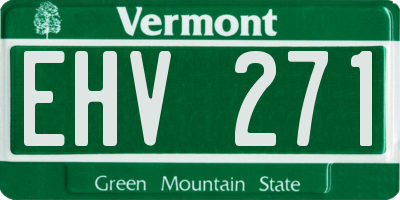 VT license plate EHV271