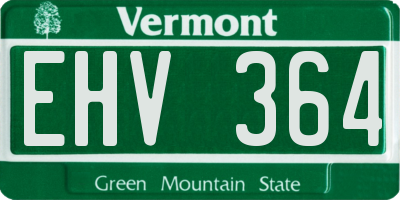 VT license plate EHV364