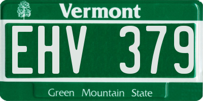 VT license plate EHV379