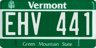 VT license plate EHV441
