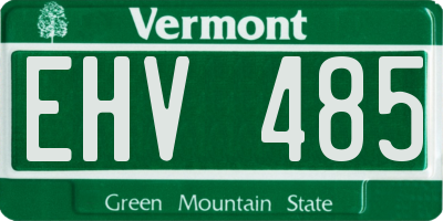 VT license plate EHV485
