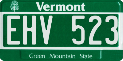 VT license plate EHV523