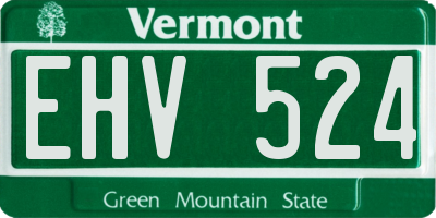 VT license plate EHV524