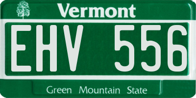 VT license plate EHV556