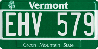 VT license plate EHV579