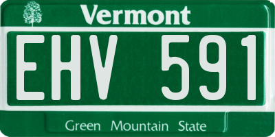 VT license plate EHV591