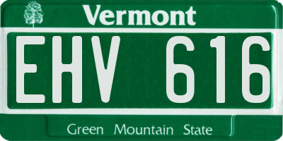 VT license plate EHV616