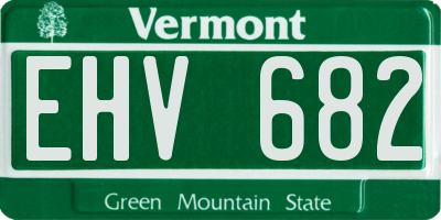 VT license plate EHV682