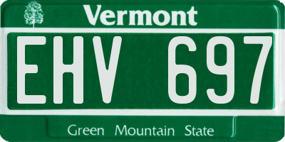 VT license plate EHV697