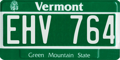 VT license plate EHV764