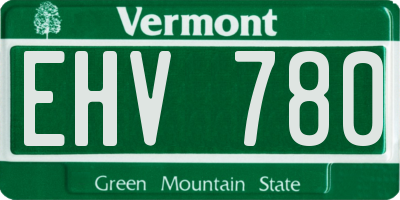 VT license plate EHV780