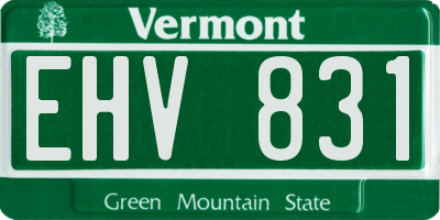 VT license plate EHV831