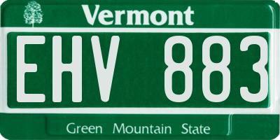 VT license plate EHV883