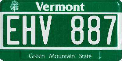 VT license plate EHV887