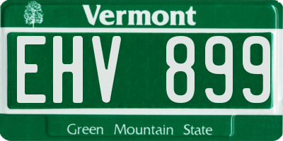 VT license plate EHV899