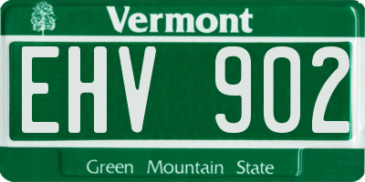 VT license plate EHV902
