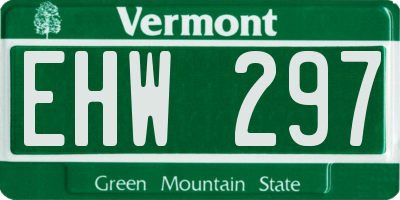 VT license plate EHW297