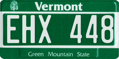 VT license plate EHX448