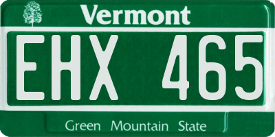 VT license plate EHX465