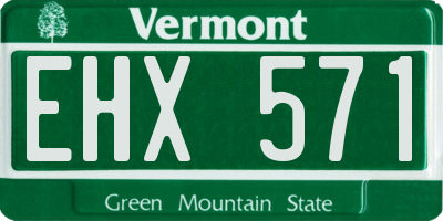 VT license plate EHX571