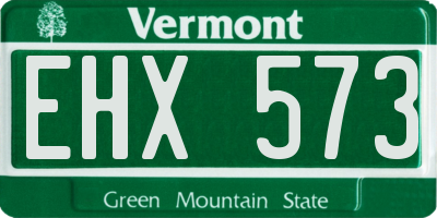 VT license plate EHX573