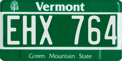 VT license plate EHX764