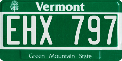 VT license plate EHX797