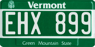 VT license plate EHX899