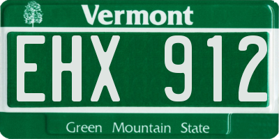 VT license plate EHX912