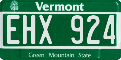 VT license plate EHX924