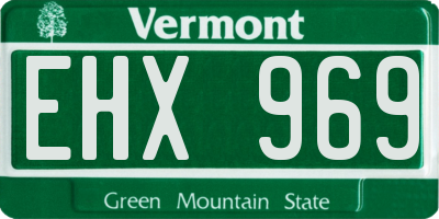 VT license plate EHX969