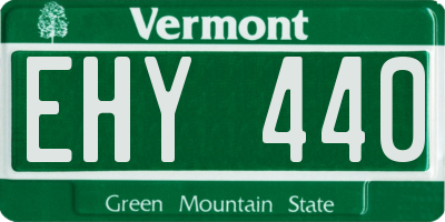 VT license plate EHY440