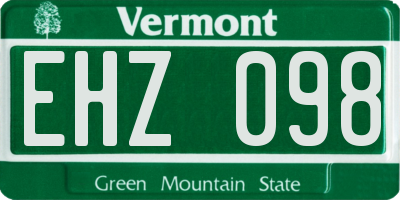 VT license plate EHZ098