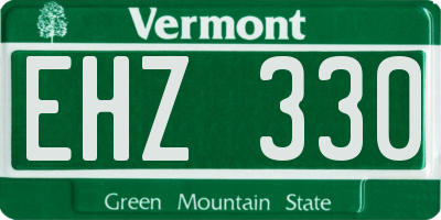 VT license plate EHZ330