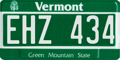 VT license plate EHZ434