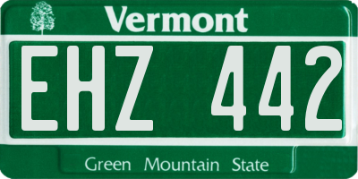 VT license plate EHZ442