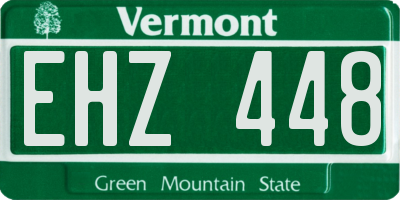 VT license plate EHZ448