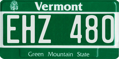 VT license plate EHZ480
