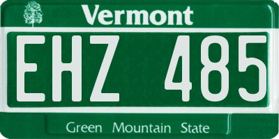 VT license plate EHZ485