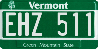 VT license plate EHZ511