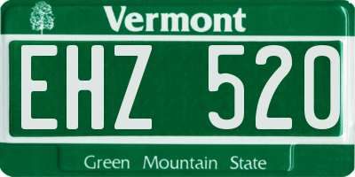 VT license plate EHZ520