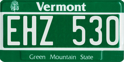 VT license plate EHZ530