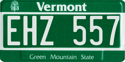 VT license plate EHZ557
