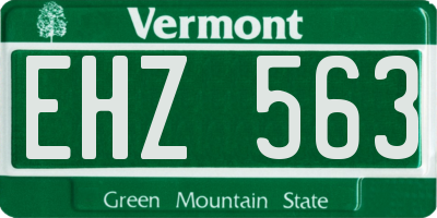 VT license plate EHZ563