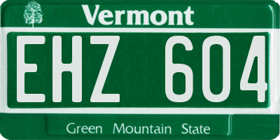 VT license plate EHZ604