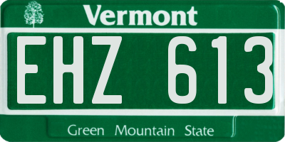 VT license plate EHZ613
