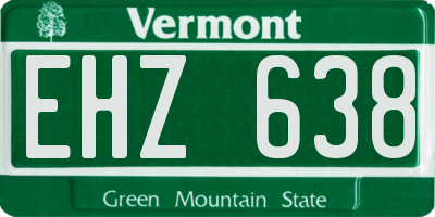 VT license plate EHZ638